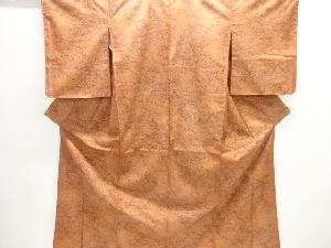 未使用品 草花模様小紋着物